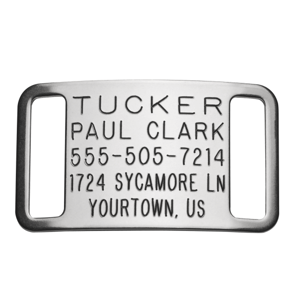 Single Thick Nylon Slide On Collar Tag