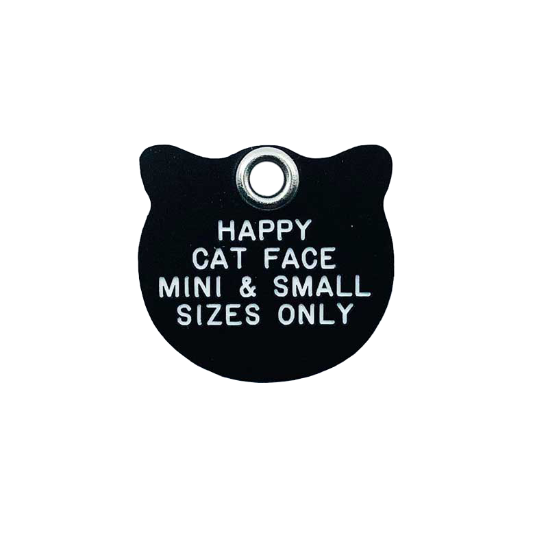 cat face tag side with 4 lines of text example